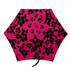 Dark Pink Hawaiian Mini Folding Umbrellas by AlohaStore