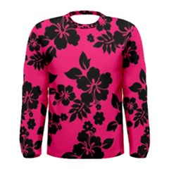 Dark Pink Hawaiian Men s Long Sleeve Tee by AlohaStore