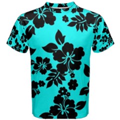 Blue Dark Hawaiian Men s Cotton Tee by AlohaStore