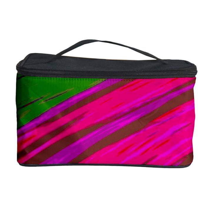 Swish Bright Pink Green Design Cosmetic Storage Case