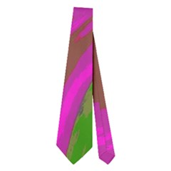 Swish Bright Pink Green Design Neckties (two Side)  by BrightVibesDesign