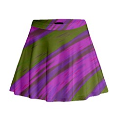 Swish Purple Green Mini Flare Skirt by BrightVibesDesign