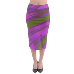 Swish Purple Green Midi Pencil Skirt by BrightVibesDesign