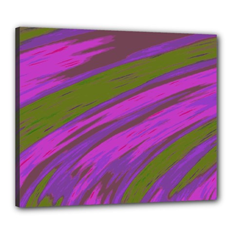 Swish Purple Green Canvas 24  X 20  by BrightVibesDesign