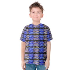 Pattern Tile Blue White Green Kid s Cotton Tee