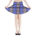 Pattern Tile Blue White Green Mini Flare Skirt View3