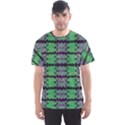 Pattern Tile Green Purple Men s Sport Mesh Tee View1