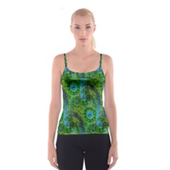 Emerald Boho Abstract Spaghetti Strap Top by KirstenStar