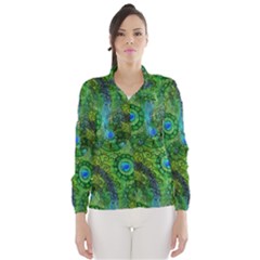 Emerald Boho Abstract Wind Breaker (women) by KirstenStar