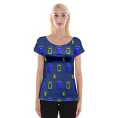 3d Rectangles                                                                      Women s Cap Sleeve Top by LalyLauraFLM