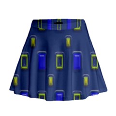 3d Rectangles                                                                        Mini Flare Skirt by LalyLauraFLM