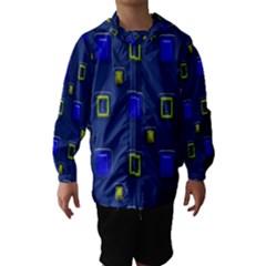 3d Rectangles                                                                      Hooded Wind Breaker (kids) by LalyLauraFLM