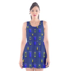 3d Rectangles                                                                      Scoop Neck Skater Dress by LalyLauraFLM