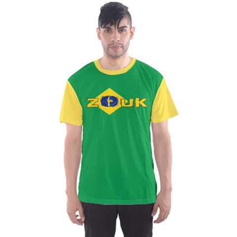 Brazil Flag Zouk  Men s Sport Mesh Tee by LetsDanceHaveFun