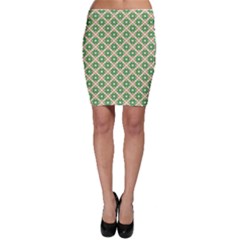 Crisscross Pastel Green Beige Bodycon Skirt by BrightVibesDesign