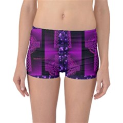 Purple Celtic Cross Reversible Boyleg Bikini Bottoms by morbidcouture