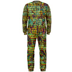 Multicolored Digital Grunge Print Onepiece Jumpsuit (men) 