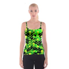 Skull Camouflage Spaghetti Strap Top by ArtistRoseanneJones