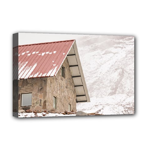 Shelter At Chimborazo Mountain In Ecuador Deluxe Canvas 18  X 12   by dflcprints