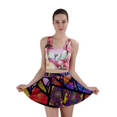 Fractal Stained Glass Mini Skirt by WolfepawFractals