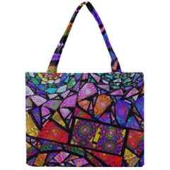 Fractal Stained Glass Mini Tote Bag by WolfepawFractals