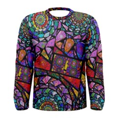 Fractal Stained Glass Men s Long Sleeve Tee by WolfepawFractals