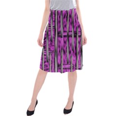 Purple Lace Landscape Abstract Shimmering Lovely In The Dark Midi Beach Skirt by pepitasart