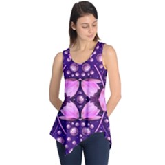 Magic Lotus In A Landscape Temple Of Love And Sun Sleeveless Tunic by pepitasart