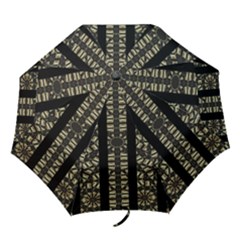 Vertical Stripes Tribal Print Folding Umbrellas by dflcprints