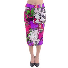 Ink Shapes                                                                           Midi Pencil Skirt by LalyLauraFLM