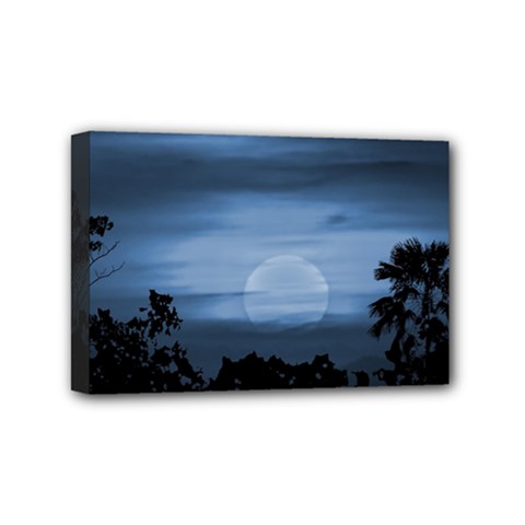 Moonscape Silhouette Ilustration Mini Canvas 6  X 4  by dflcprints