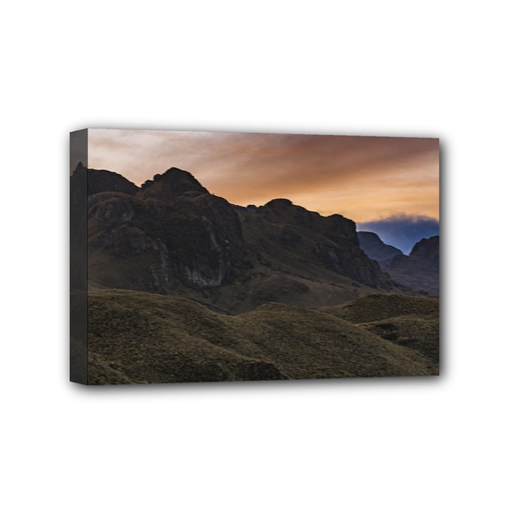 Sunset Scane at Cajas National Park in Cuenca Ecuador Mini Canvas 6  x 4 