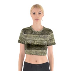 Grunge Stripes Print Cotton Crop Top by dflcprintsclothing