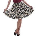 Charcoal onfetti A-line Skater Skirt View1