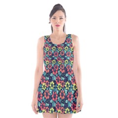 Tropical flowers Scoop Neck Skater Dress