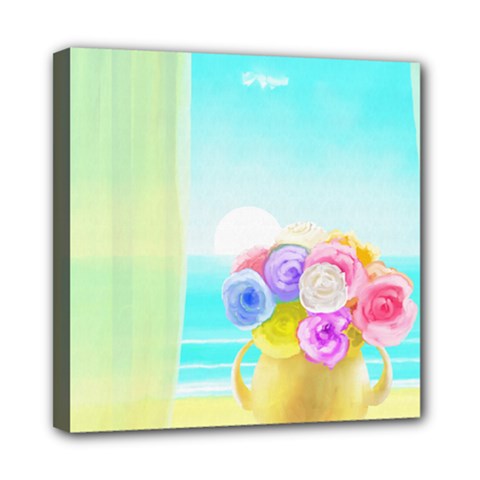 Summer Flower Bouquet Mini Canvas 8  X 8  by TastefulDesigns