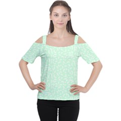 Mint Confetti Women s Cutout Shoulder Tee