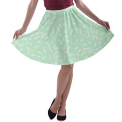 Mint Confetti A-line Skater Skirt