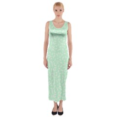 Mint Confetti Fitted Maxi Dress by LisaGuenDesign