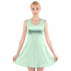 Mint Confetti V-neck Sleeveless Dress by LisaGuenDesign