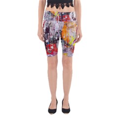 Abstract Graffiti Yoga Cropped Leggings by ArtistRoseanneJones