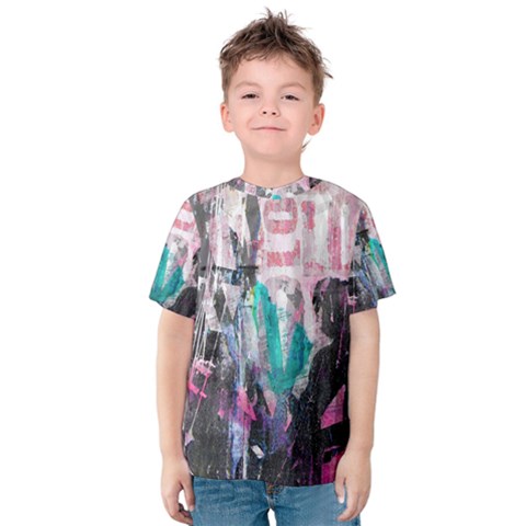 Graffiti Grunge Love Kid s Cotton Tee by ArtistRoseanneJones