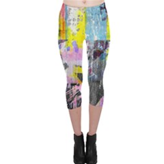 Graffiti Pop Capri Leggings  by ArtistRoseanneJones