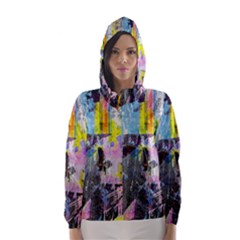 Graffiti Pop Hooded Wind Breaker (women) by ArtistRoseanneJones