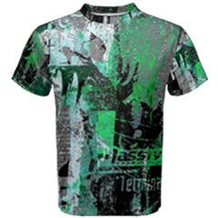 Green Urban Graffiti Men s Cotton Tee by ArtistRoseanneJones