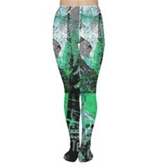 Green Urban Graffiti Women s Tights by ArtistRoseanneJones