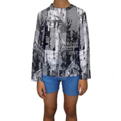 Urban Graffiti Kid s Long Sleeve Swimwear by ArtistRoseanneJones