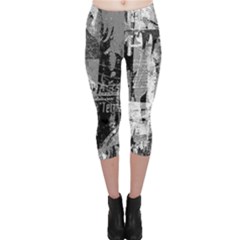 Urban Graffiti Capri Leggings  by ArtistRoseanneJones