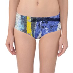 Urban Grunge Mid-waist Bikini Bottoms by ArtistRoseanneJones