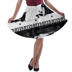 Punk Chick A-line Skater Skirt by ArtistRoseanneJones